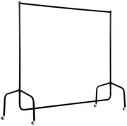 Outsunny Mobilny stojak na ubrania, wieszak na kółkach wytrzymały praktyczny czarny kolor 150x60x150-170cm