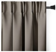 Szarobrązowa zaciemniająca zasłona termiczna 140x270 cm Pleat – Restilo