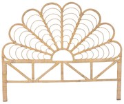 Zagłówek łóżka 160 cm - Rattan - Naturalny - FLOSIA