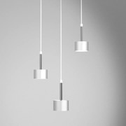 Lampa wisząca ARENA WHITE/SILVER 3xGX53, biała, na kole potrójna