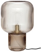 Brązowa lampa stołowa ze szklanym kloszem (wysokość 42 cm) Pirum – Hübsch
