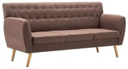 3-osobowa brązowa sofa pikowana K0-T64