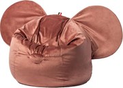 Czerwony aksamitny worek do siedzenia dla dzieci The Brooklyn Kids Ears