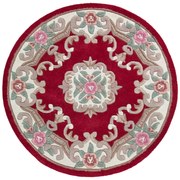 Czerwony wełniany dywan Flair Rugs Aubusson, ⌀ 120 cm