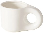 Biały kubek ceramiczny THIAGO, szerokie ucho, 250 ml
