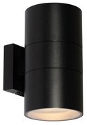 Nowoczesna lampa ścienna zewnętrzna czarna 2-światłowa AR111 IP44 - Duo