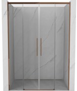 Mexen Rox drzwi prysznicowe rozsuwane 140 cm, transparent, różowe złoto - 8C2-140-002-60-00