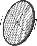 Ruszt do Gotowania SucceBuy do Kominka Ruszt do Gotowania Okrągły X-Marks o 76.2CM - Wytrzymała Stal