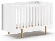 Białe łóżeczko z litego drewna sosnowego 60x120 cm SMILE – Vipack