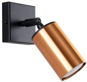 Kinkiet z ruchomym reflektorkiem czarny + miedź - A576 T7-D95