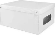 Compactor Pudełko do przechowywania składane z pokrywą SMART, 50 x 40 x 25 cm, biały, S