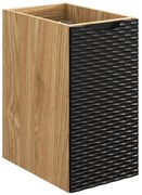 Czarna wisząca szafka łazienkowa 3D połysk W6-F37