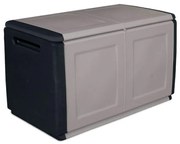 Plastikowa skrzynka z wiekiem, 960x570x530 mm, szara