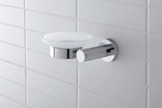Duravit D-Code mydelniczka Ø10 cm na 1 mydłoChrom – lewostronny