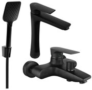 Mexen Axel R62 zestaw wannowy, czarny - 73813R62-70