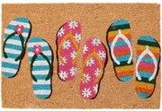 Wycieraczka kokosowa Flip flops, 39 x 59 cm