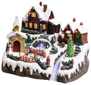 Szopka bożonarodzeniowa Wioska skuta lodem