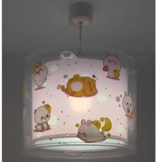 Dalber 41762S - Dziecięca lampa sufitowa KAWAII FRIENDS 1xE27/15W/230V różowa