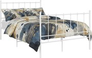 Białe metalowe łózko w stylu loftowym 120x200 cm F6-G14