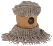 Kocyk boho z frędzlami, dzianinowy, 120 x 150 cm