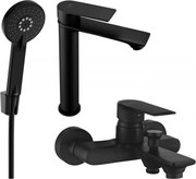 Mexen Royo R40 zestaw wannowy, czarny - 72213R40-70