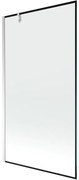 Mexen Next parawan nawannowy 1-skrzydłowy 100 x 150 cm, czarna ramka, chrom - 895-100-000-00-70-01