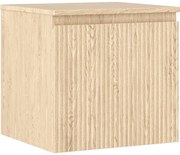 Mexen Rivel szafka łazienkowa podumywalkowa 50 cm z blatem, 1 szuflada, ryflowana , dąb - 91A20-05047-1-BFC81