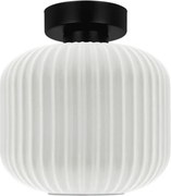 Lampa sufitowa ze szklanym kloszem biała L4-R09