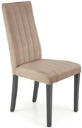 Beżowe pikowane krzesło welurowe E8-G25