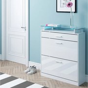 Wózek na buty biały 89x27x104 alex