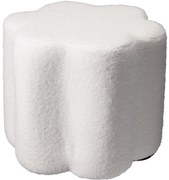 Pufa kwiatek YORE, tapicerka baranek, 34 x 34 x 29 cm