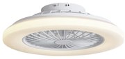 Wentylator sufitowy z lampą biały 48,5 cm z LED z możliwością ściemniania w Kelwinach z pilotem - Clemo Nowoczesny Oswietlenie wewnetrzne