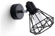 Czarny kinkiet ø 10 cm Varpu – Nice Lamps