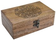 Pudełko InDecor z drewna mango Mandala, 26,5 x 19x 10,5 cm, L