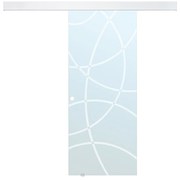 Naścienne drzwi przesuwne HEIDI — 205 × 93 cm (wys. × szer.) — szkło hartowane
