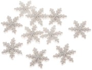 Zestaw ozdób świątecznych Śnieżynka, 12 szt., polyresin