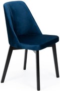 Granatowe krzesło welurowe kubełkowe E2-E17
