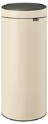 Beżowy stalowy kosz na śmieci otwierany na dotyk 30 l Touch Bin – Brabantia