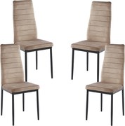 Zestaw 4 Krzese Lauter Aksamitne