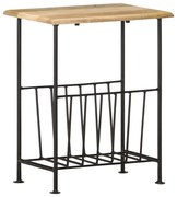 Loftowy stojak na gazety z drewna mango E6-K81