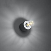 Kinkiety industrialny Nalvado, beton - 1 źródło światła 3000K - L.10 x H.10 cm - szary