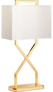 Elstead CROSS-TL-IVORY - Lampa stołowa CROSS 1xE27/60W/230V złota/biała