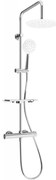 Mexen KT67 zestaw prysznicowy natynkowy z deszczownicą i baterią termostatyczną, chrom/biały - 771506793-00