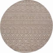 Dywan nowoczesny Helix Boho beżowy koło 80 cm x 80 cm