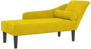 Żółty szezlong tapicerowany welurem F8-Z72