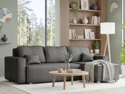 Rozkładana narożna sofa SMART COSARO szara, dwustronna + 2 poduszki GRATIS