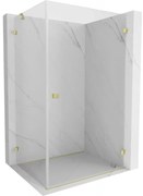 Mexen Lunar-B kabina prysznicowa uchylna prawa 95 x 80 cm, transparent, złota szczotkowana - 832-095-080-55-00-P