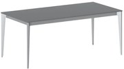 Stół konferencyjny do biura PRIMO ACTION, 160x80 cm, szaro-srebrna podstawa, grafit