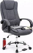 Szary tapicerowany biurowy fotel obrotowy A2-G73