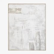 Ręcznie Malowany Obraz Dekoracyjny Na Lnie Z Wypukłością 80x100 Cm Z Gipsu Silvaret Sand Grey - Sklum